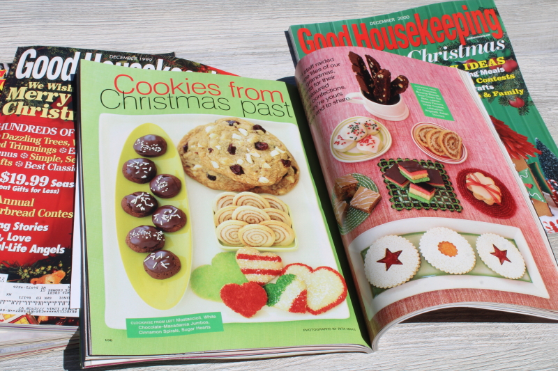 photo of 80s 90s vintage Good Housekeeping Christmas magazines lot, holiday recipes,tons of cookies & baking, ads! #10